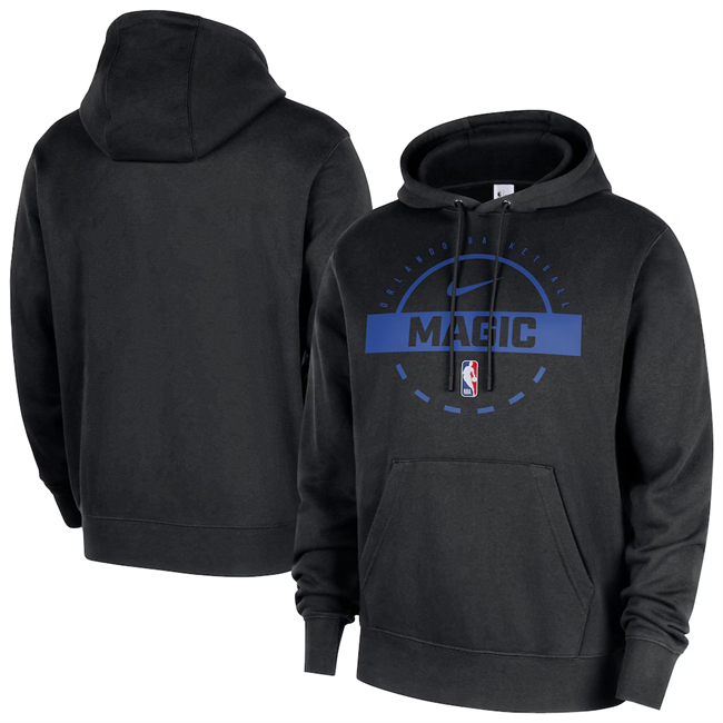 Men's Orlando Magic Black 2025/26 Practice Club Pullover Hoodie